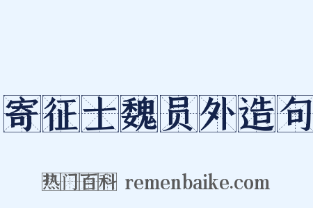 寄征士魏员外造句是什么意思的图片